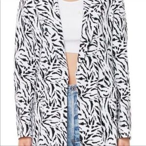 AFRM Zebra Print Oversized Blazer